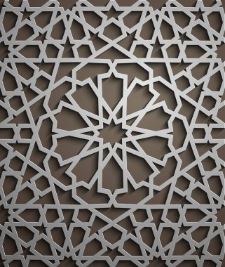 İslam süsleme vektör, Farsça motiff. 3D Ramazan İslam yuvarlak kalıp elemanları. Geometrik dairesel süs Arapça simge vektör .