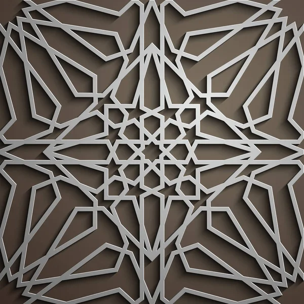 İslam süsleme vektör, Farsça motiff. 3D Ramazan İslam yuvarlak kalıp elemanları. Geometrik dairesel süs Arapça simge vektör .