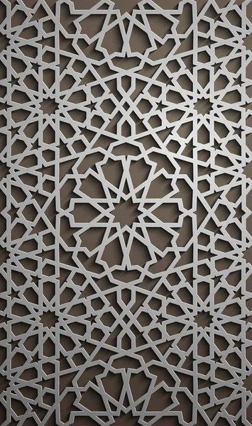 Ісламська Орнамент вектор, Перська motiff. 3D Рамадан Ісламська шаблоном круглих елементів. Геометричні кругової декоративних Арабська символ векторних . — стоковий вектор