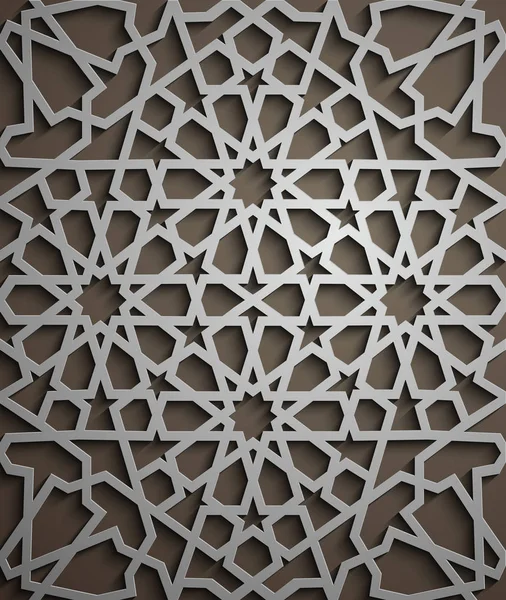 Исламский вектор орнамента, персидский мотив. 3d ramadan islamic round pattern elements. Геометрический круговой орнаментальный вектор арабских символов  . — стоковый вектор