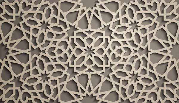 Καφέ φόντο. Ισλαμική στολίδι διάνυσμα, Περσικά motiff του. 3D στοιχεία Ισλαμικής στρογγυλό μοτίβο Ραμαζάνι. Διάνυσμα γεωμετρικά κυκλική καλλωπιστικών Αραβικό σύμβολο. Καφέ φόντο — Διανυσματικό Αρχείο