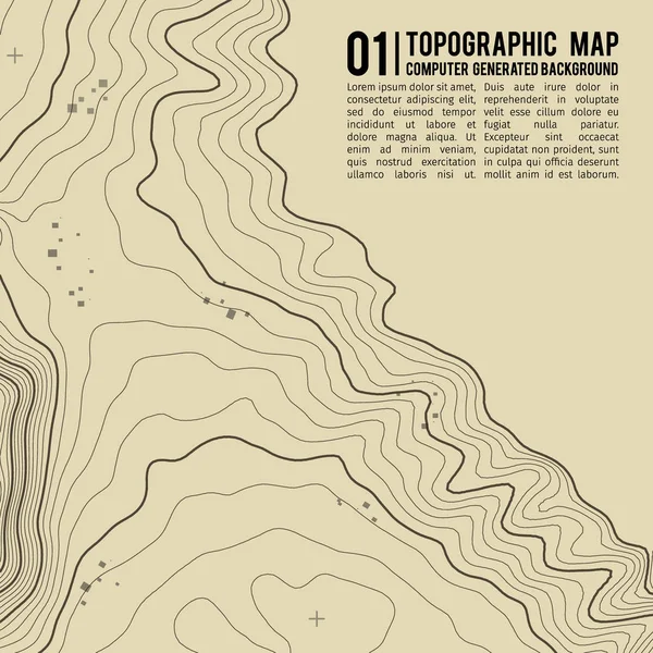 Kopyalamak için alanı olan topografik harita arkaplanı. Çizgi topoğrafya haritası arka plan, coğrafi ızgara soyut vektör çizimi. Arazi üzerinde dağ yürüyüşü patikası .