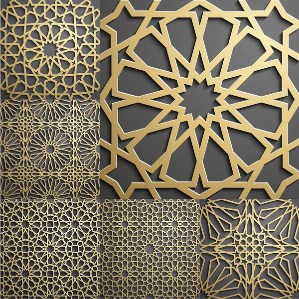 İslam desen. Dikişsiz Arapça geometrik desen, Doğu süsleme, Hint süsleme, Farsça motifi, 3d. Sonsuz doku kullanılan duvar kağıdı, desen dolgularını, web sayfası arka planı için .