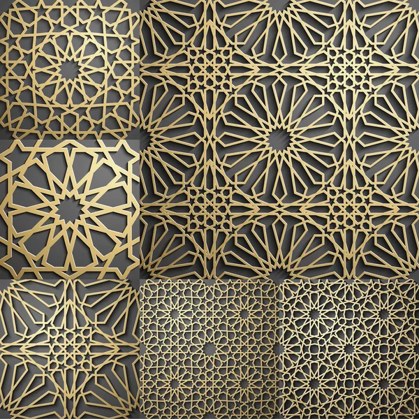 İslam desen. Dikişsiz Arapça geometrik desen, Doğu süsleme, Hint süsleme, Farsça motifi, 3d. Sonsuz doku kullanılan duvar kağıdı, desen dolgularını, web sayfası arka planı için .