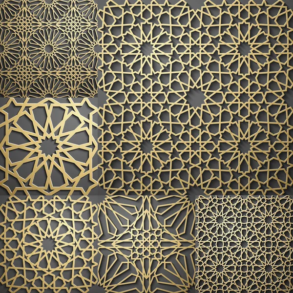 İslam desen. Dikişsiz Arapça geometrik desen, Doğu süsleme, Hint süsleme, Farsça motifi, 3d. Sonsuz doku kullanılan duvar kağıdı, desen dolgularını, web sayfası arka planı için .