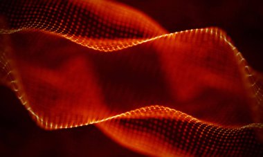 Arka kırmızı geometrik plan. Bağlantı yapısı. Bilim arka plan. Fütüristik teknoloji Hud öğesi. onnecting noktalar ve çizgiler. Büyük veri görselleştirme ve iş .