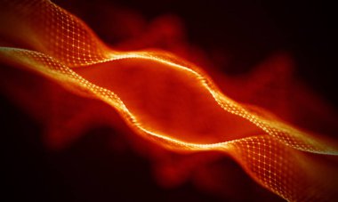 Arka kırmızı geometrik plan. Bağlantı yapısı. Bilim arka plan. Fütüristik teknoloji Hud öğesi. onnecting noktalar ve çizgiler. Büyük veri görselleştirme ve iş .