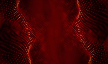 Arka kırmızı geometrik plan. Bağlantı yapısı. Bilim arka plan. Fütüristik teknoloji Hud öğesi. onnecting noktalar ve çizgiler. Büyük veri görselleştirme ve iş .