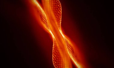 Arka kırmızı geometrik plan. Bağlantı yapısı. Bilim arka plan. Fütüristik teknoloji Hud öğesi. onnecting noktalar ve çizgiler. Büyük veri görselleştirme ve iş .