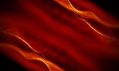 Arka kırmızı geometrik plan. Bağlantı yapısı. Bilim arka plan. Fütüristik teknoloji Hud öğesi. onnecting noktalar ve çizgiler. Büyük veri görselleştirme ve iş .