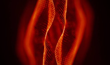 Arka kırmızı geometrik plan. Bağlantı yapısı. Bilim arka plan. Fütüristik teknoloji Hud öğesi. onnecting noktalar ve çizgiler. Büyük veri görselleştirme ve iş .