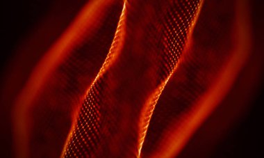 Arka kırmızı geometrik plan. Bağlantı yapısı. Bilim arka plan. Fütüristik teknoloji Hud öğesi. onnecting noktalar ve çizgiler. Büyük veri görselleştirme ve iş .