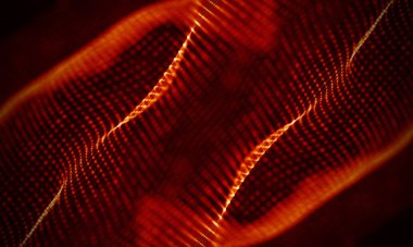 Arka kırmızı geometrik plan. Bağlantı yapısı. Bilim arka plan. Fütüristik teknoloji Hud öğesi. onnecting noktalar ve çizgiler. Büyük veri görselleştirme ve iş .