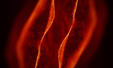 Arka kırmızı geometrik plan. Bağlantı yapısı. Bilim arka plan. Fütüristik teknoloji Hud öğesi. onnecting noktalar ve çizgiler. Büyük veri görselleştirme ve iş .