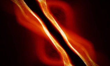 Arka kırmızı geometrik plan. Bağlantı yapısı. Bilim arka plan. Fütüristik teknoloji Hud öğesi. onnecting noktalar ve çizgiler. Büyük veri görselleştirme ve iş .