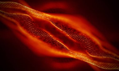 Arka kırmızı geometrik plan. Bağlantı yapısı. Bilim arka plan. Fütüristik teknoloji Hud öğesi. onnecting noktalar ve çizgiler. Büyük veri görselleştirme ve iş .