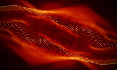 Arka kırmızı geometrik plan. Bağlantı yapısı. Bilim arka plan. Fütüristik teknoloji Hud öğesi. onnecting noktalar ve çizgiler. Büyük veri görselleştirme ve iş .