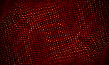 Arka kırmızı geometrik plan. Bağlantı yapısı. Bilim arka plan. Fütüristik teknoloji Hud öğesi. onnecting noktalar ve çizgiler. Büyük veri görselleştirme ve iş .