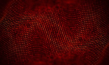 Arka kırmızı geometrik plan. Bağlantı yapısı. Bilim arka plan. Fütüristik teknoloji Hud öğesi. onnecting noktalar ve çizgiler. Büyük veri görselleştirme ve iş .