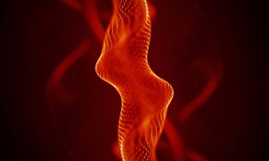 Arka kırmızı geometrik plan. Bağlantı yapısı. Bilim arka plan. Fütüristik teknoloji Hud öğesi. onnecting noktalar ve çizgiler. Büyük veri görselleştirme ve iş .