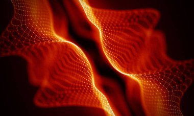 Arka kırmızı geometrik plan. Bağlantı yapısı. Bilim arka plan. Fütüristik teknoloji Hud öğesi. onnecting noktalar ve çizgiler. Büyük veri görselleştirme ve iş .