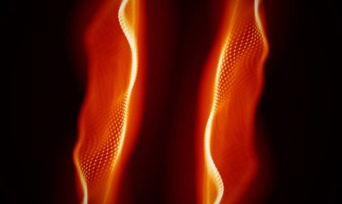 Arka kırmızı geometrik plan. Bağlantı yapısı. Bilim arka plan. Fütüristik teknoloji Hud öğesi. onnecting noktalar ve çizgiler. Büyük veri görselleştirme ve iş .