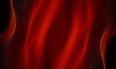 Arka kırmızı geometrik plan. Bağlantı yapısı. Bilim arka plan. Fütüristik teknoloji Hud öğesi. onnecting noktalar ve çizgiler. Büyük veri görselleştirme ve iş .