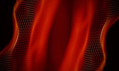 Arka kırmızı geometrik plan. Bağlantı yapısı. Bilim arka plan. Fütüristik teknoloji Hud öğesi. onnecting noktalar ve çizgiler. Büyük veri görselleştirme ve iş .