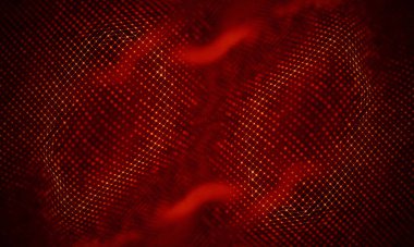 Arka kırmızı geometrik plan. Bağlantı yapısı. Bilim arka plan. Fütüristik teknoloji Hud öğesi. onnecting noktalar ve çizgiler. Büyük veri görselleştirme ve iş .