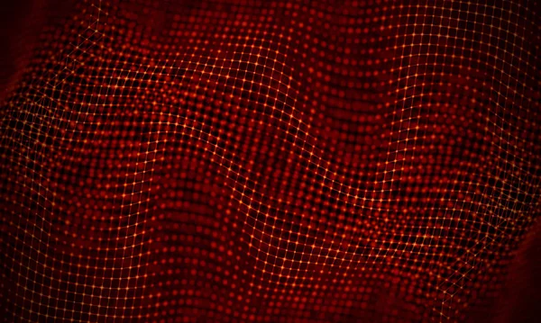 Аннотация Red Geometrical Background. Структура соединения. Научное образование. Futuristic Technology HUD Element. onnecting dots and lines. Визуализация больших данных и бизнес  . — стоковое фото