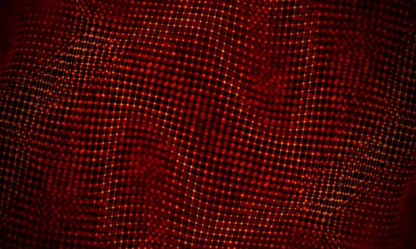 Abstract Red Geometrical Background . Connection structure. Science background. Futuristic Technology HUD Element . onnecting dots and lines . Big data visualization and Business . — Stock Photo, Image