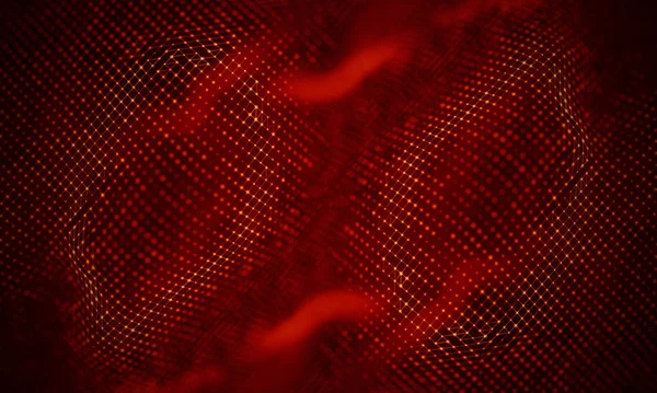 Arka kırmızı geometrik plan. Bağlantı yapısı. Bilim arka plan. Fütüristik teknoloji Hud öğesi. onnecting noktalar ve çizgiler. Büyük veri görselleştirme ve iş .