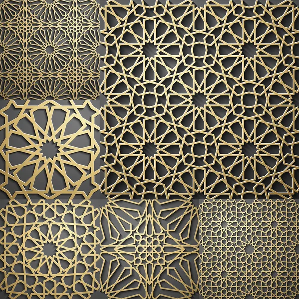 İslam desen. Dikişsiz Arapça geometrik desen, Doğu süsleme, Hint süsleme, Farsça motifi, 3d. Sonsuz doku kullanılan duvar kağıdı, desen dolgularını, web sayfası arka planı için .