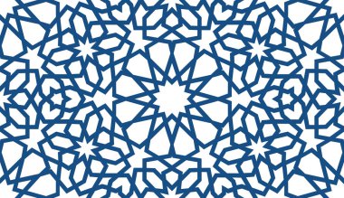 Mavi İslam desen. Dikişsiz Arapça geometrik desen, Doğu süsleme, Hint süsleme, Farsça motifi, 3d. Sonsuz doku kullanılan duvar kağıdı, desen dolgularını, web sayfası arka planı için .