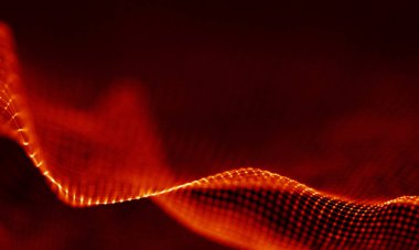 Arka kırmızı geometrik plan. Bağlantı yapısı. Bilim arka plan. Fütüristik teknoloji Hud öğesi. onnecting noktalar ve çizgiler. Büyük veri görselleştirme ve iş .