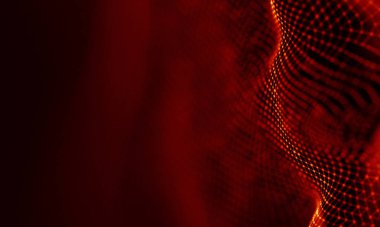 Arka kırmızı geometrik plan. Bağlantı yapısı. Bilim arka plan. Fütüristik teknoloji Hud öğesi. onnecting noktalar ve çizgiler. Büyük veri görselleştirme ve iş .