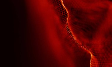 Arka kırmızı geometrik plan. Bağlantı yapısı. Bilim arka plan. Fütüristik teknoloji Hud öğesi. onnecting noktalar ve çizgiler. Büyük veri görselleştirme ve iş .