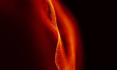 Arka kırmızı geometrik plan. Bağlantı yapısı. Bilim arka plan. Fütüristik teknoloji Hud öğesi. onnecting noktalar ve çizgiler. Büyük veri görselleştirme ve iş .