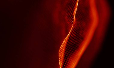 Arka kırmızı geometrik plan. Bağlantı yapısı. Bilim arka plan. Fütüristik teknoloji Hud öğesi. onnecting noktalar ve çizgiler. Büyük veri görselleştirme ve iş .