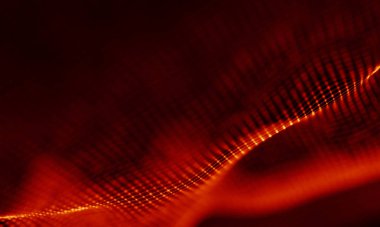 Arka kırmızı geometrik plan. Bağlantı yapısı. Bilim arka plan. Fütüristik teknoloji Hud öğesi. onnecting noktalar ve çizgiler. Büyük veri görselleştirme ve iş .