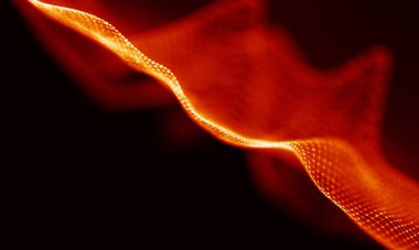 Arka kırmızı geometrik plan. Bağlantı yapısı. Bilim arka plan. Fütüristik teknoloji Hud öğesi. onnecting noktalar ve çizgiler. Büyük veri görselleştirme ve iş .