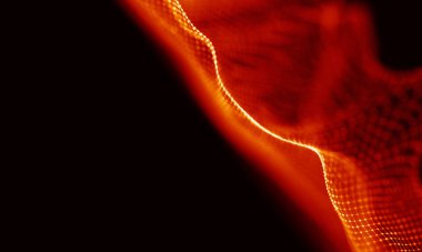Arka kırmızı geometrik plan. Bağlantı yapısı. Bilim arka plan. Fütüristik teknoloji Hud öğesi. onnecting noktalar ve çizgiler. Büyük veri görselleştirme ve iş .