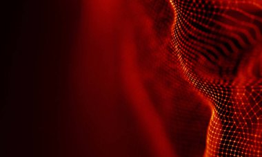 Arka kırmızı geometrik plan. Bağlantı yapısı. Bilim arka plan. Fütüristik teknoloji Hud öğesi. onnecting noktalar ve çizgiler. Büyük veri görselleştirme ve iş .