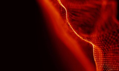 Arka kırmızı geometrik plan. Bağlantı yapısı. Bilim arka plan. Fütüristik teknoloji Hud öğesi. onnecting noktalar ve çizgiler. Büyük veri görselleştirme ve iş .