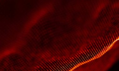 Arka kırmızı geometrik plan. Bağlantı yapısı. Bilim arka plan. Fütüristik teknoloji Hud öğesi. onnecting noktalar ve çizgiler. Büyük veri görselleştirme ve iş .