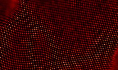 Arka kırmızı geometrik plan. Bağlantı yapısı. Bilim arka plan. Fütüristik teknoloji Hud öğesi. onnecting noktalar ve çizgiler. Büyük veri görselleştirme ve iş .