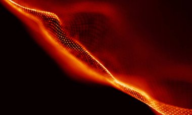 Arka kırmızı geometrik plan. Bağlantı yapısı. Bilim arka plan. Fütüristik teknoloji Hud öğesi. onnecting noktalar ve çizgiler. Büyük veri görselleştirme ve iş .