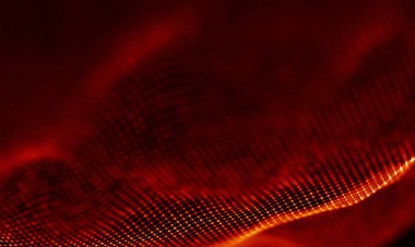 Arka kırmızı geometrik plan. Bağlantı yapısı. Bilim arka plan. Fütüristik teknoloji Hud öğesi. onnecting noktalar ve çizgiler. Büyük veri görselleştirme ve iş .