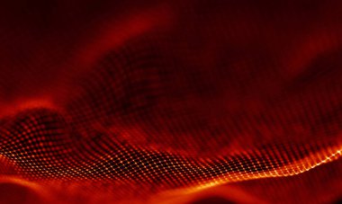 Arka kırmızı geometrik plan. Bağlantı yapısı. Bilim arka plan. Fütüristik teknoloji Hud öğesi. onnecting noktalar ve çizgiler. Büyük veri görselleştirme ve iş .