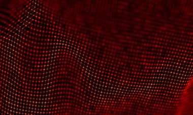 Arka kırmızı geometrik plan. Bağlantı yapısı. Bilim arka plan. Fütüristik teknoloji Hud öğesi. onnecting noktalar ve çizgiler. Büyük veri görselleştirme ve iş .